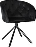 Lizzely Garden & Living Set Deal: 6 stuks Eetkamerstoel Tamara Velvet Zwart