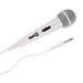 RockJam Karaoke microfoon bedrade unidirectionele dynamische microfoon met drie meter snoer - wit