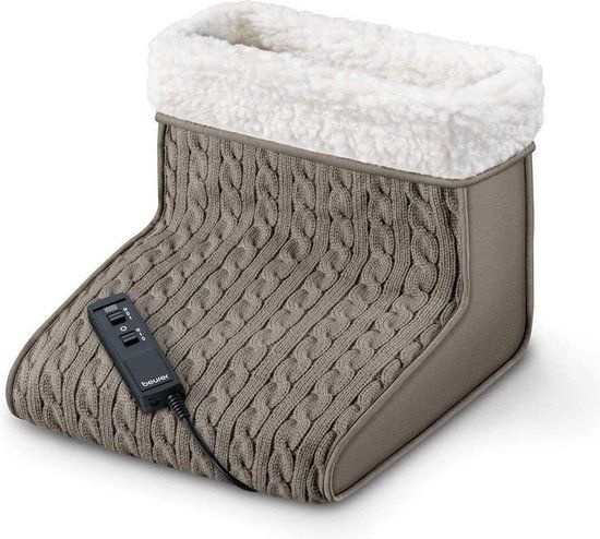 Beurer FWM 45 Voetwarmer - 2-in-1 Voetmassage - 2 Warmtestanden - Taupe