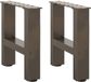 vidaXL Salontafelpoten naturel staal 2 stuks 40x(30-31) cm