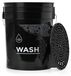 CLEANTECH CO Set de 2 pièces, Seau de lavage auto avec poignée métallique 20L, tamis à saletés, Noir