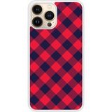 Tartan Rouge Bedrukt siliconen hoesje compatibel met iPhone 13 Pro Max