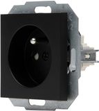 Kopp Athenis BL-M geaarde stopcontact, centraal geaard contact, 1 x, matzwart, 940450088