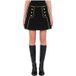Moschino jupe en crêpe avec boutons teddy noir taille : 38