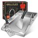 Plancha grillplaat grillplaat inductie - 4 mm roestvrij staal - 40 x 30 x 4 cm - Met afvoergat