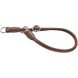 HUNTER dressuurlijn ROUND & SOFT, van zacht nappaleer, vachtvriendelijk rondgenaaid, stevige stopring, verstelbaar, robuust, Made in Germany, kleur: bruin, maat: M