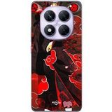 Maniacase Beschermhoes Xiaomi Redmi Note 14 Pro 5G Demon Slayer Kimetsu no Yaiba Itachi Uchiha front rouge