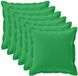vidaXL - Taie d'oreiller - 6 pièces - Bois - Vert - 55 x 55 cm - Polyester