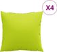 vidaXL Bankkussens 4 stuks felgroen 60x60 cm stof