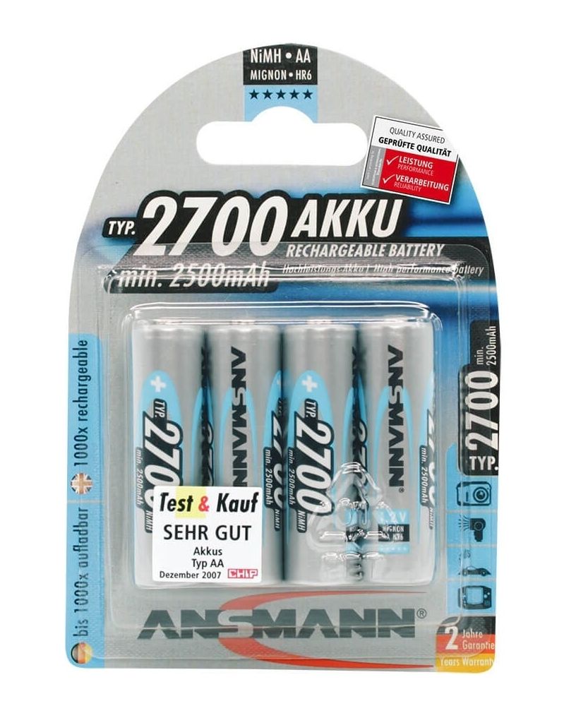 Ansmann AA Batterijen 2700mAh - 4 stuks