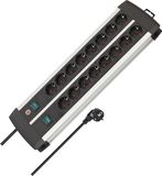Brennenstuhl Premium-Alu-Line - 16-voudige stekkerdoos - Zwart/Zilver - 3m snoer