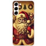 Samsung Galaxy S23 Pere Noel Vintage Bedrukt Siliconen Hoesje