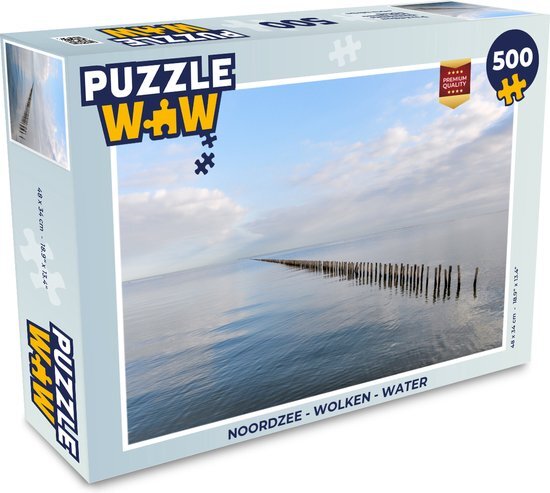 MuchoWow Puzzel Noordzee - Wolken - Water - Legpuzzel - Puzzel 500 stukjes - Sinterklaas cadeautjes - Sinterklaas voor grote kinderen