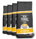 Der-Franz Crema koffie, hele bonen, 1000 g (verpakking van 4 stuks)