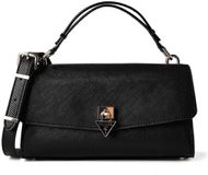GUESS Patsie Top Handle Flap Bag Black zwart