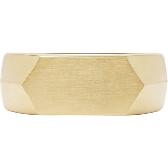 Fossil Herenring Edelstaal goud Maat 56