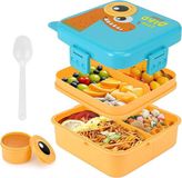 Allecto Plus Lunchbox pour enfant avec compartiments (Bleu)