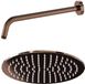 Fortifura Calvi Hoofddouche - 25cm - rond - wandarm 35cm - PVD - geborsteld koper