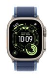 Apple Trail Loop Band voor de Apple Watch | 44/45/46/49 mm - Maat S/M - Blue / Bright Blue Black Titanium