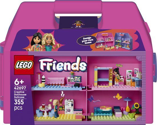 LEGO Friends Creatieve Poppenhuiskoffer Poppenhuis met Poppetjes Speelgoed voor Kinderen 42697