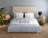 Dekbedovertrek style nautique texte - 1 personne 140x200/220 cm - Bleu - 100% Coton renforcé
