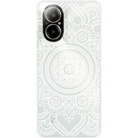 Realme Siliconen hoesje compatibel met Realme C67 4G Mandala wit