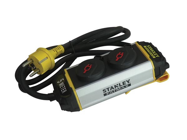 Stanley ESTN2BL-G 2-delige stekkerdoos - 3500W - 16A