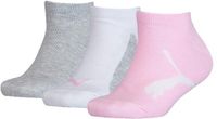 Puma - Sneakersokken - 3 Paar - Maat 39-42 - Roze/Grijs