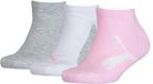 Puma - Sneakersokken - 3 Paar - Maat 39-42 - Roze/Grijs