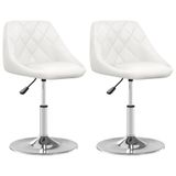 VidaXL Eetkamerstoelen 4 stuks Kunstleer Wit