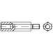 TOOLCRAFT Boulon d'espacement hexagonal 25 mm Acier (zingué) 149998 100 pièce(s)