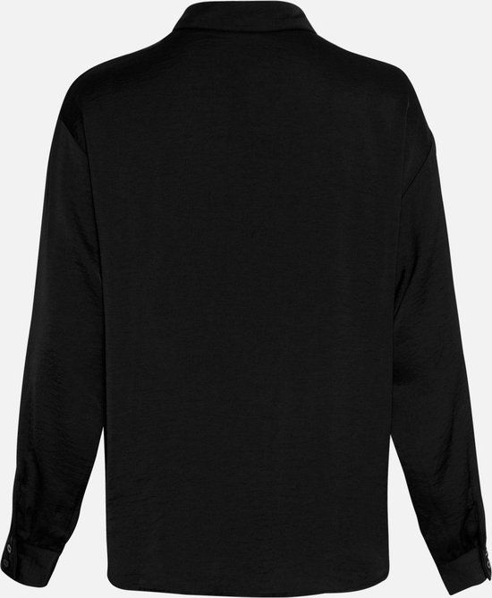 MSCH Sandeline Maluca Shirt Black - Women's - Size S/M - Polyester - Long Sleeve - Black - Casual - Spring/Summer 2024