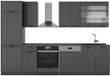 Vicco Fame-Line Unité de cuisine complète – 300 cm sans plan de travail Gris foncé