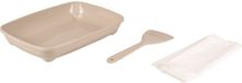 FLAMINGO - Kattenbakset Kitten - Grijs - 36.5 x 26.5 x 6.5 cm