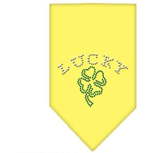 Mirage Four Leaf Clover Strass Bandana - Yellow - Small