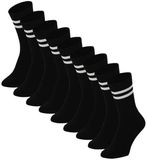Morethansocks - Fashion sportsokken - Unisex - Zwart - 9-Pack