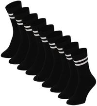 Morethansocks - Fashion sportsokken - Unisex - Zwart - 9-Pack