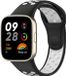 By Qubix Qubix Siliconen sportband Zwart met wit Geschikt voor Xiaomi Redmi Watch 3