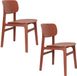 Zuiver Fleur Stoel Hout Rood - Set van 2