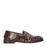 Tango Anica 3-a leren loafers met dierenprint - bruin