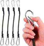 OEM Shenzhen Haorui Industrial Technology Co., Ltd. Spanrubber met haken (30 cm) - Rubberen touw 8 mm - Outdoor bungee-koorden - Expander met haak - Voor zonnezeilen tarps tuin fiets auto lading