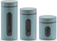 Zeller - 3x keuken voorraadpotten rvs - 3 formaten 600/900/1200 ml
