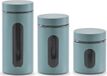 Zeller - 3x keuken voorraadpotten rvs - 3 formaten 600/900/1200 ml