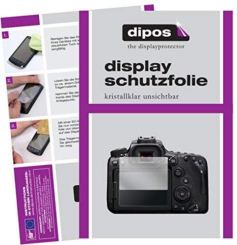 dipos I Beschermfolie helder compatibel met Canon EOS 90D folie displaybeschermfolie