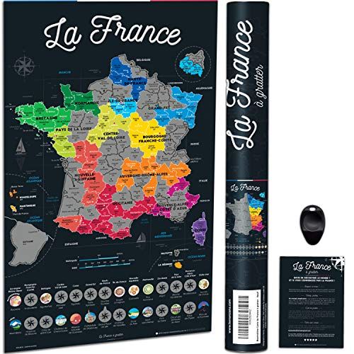 Bonanzana - Scratch Off Map - France - 70 x 42 cm