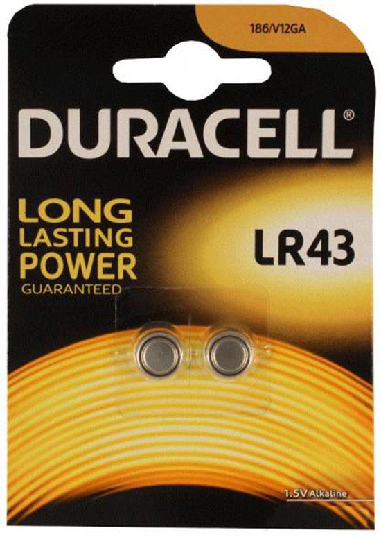 Duracell Electronics LR43 - 2 stuks - Alkaline batterijen