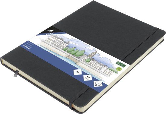 Kangaro Schetsboek A4 - Cold Grey - Hardcover - 80 Vellen - 140 Gram