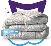 Slaapspeciaal Eazydekbed Series Zafra - Zomerdekbed zonder Overtrek - Wasbaar Dekbed - Hoesloos Dekbed - 2 in 1 Dekbed - Dekbed met Vaste Overtrek - Incl. 2 Kussenslopen - 200x200 cm