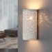 Lindby - wandlamp - 1licht - gips, metaal - H: 24 cm - E14 - wit