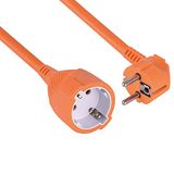 Electraline 01634, Geaarde contactverlenging, kunststof, IP20, kinderbeveiliging, lengte 40 m, Oranje